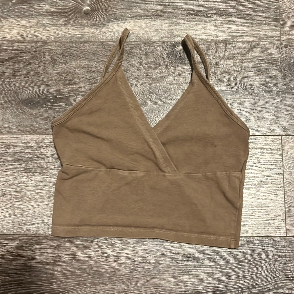 Brown john galt crop top